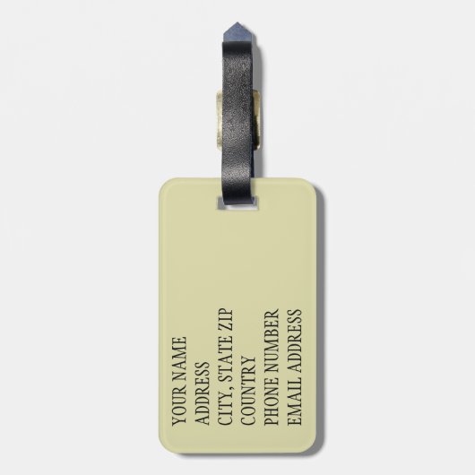 壁のスカル ラゲッジタグ (裏面縦)