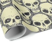 壁のスカル ラッピングペーパー (ロールコーナー)