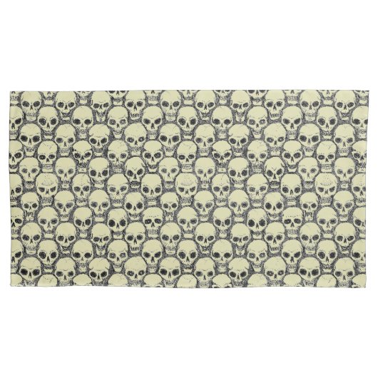 壁のスカル 枕カバー (正面左)