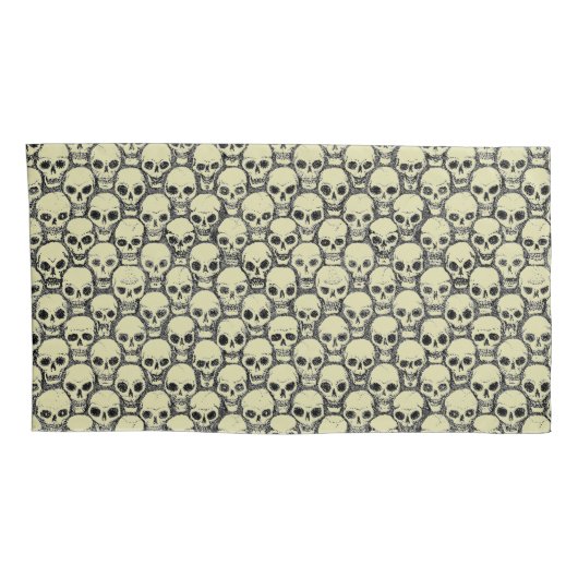 壁のスカル 枕カバー (裏面-右)