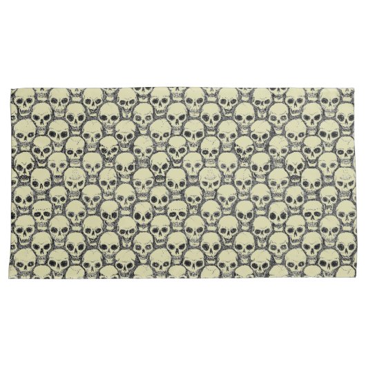 壁のスカル 枕カバー (正面右)