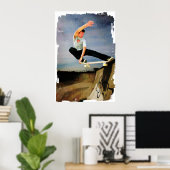 壁のスケートボード ポスター (ホームオフィス)