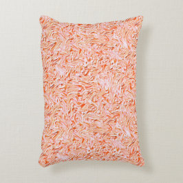 壁のテクスチャのように見える、サーモンカラー アクセントクッション