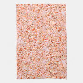 壁のテクスチャのように見える、サーモンカラー キッチンタオル