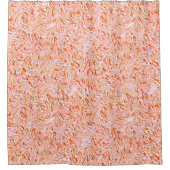 壁のテクスチャのように見える、サーモンカラー シャワーカーテン (正面)