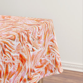 壁のテクスチャのように見える、サーモンカラー テーブルクロス