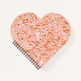 壁のテクスチャのように見える、サーモンカラー ノートブック