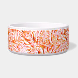 壁のテクスチャのように見える、サーモンカラー ボウル