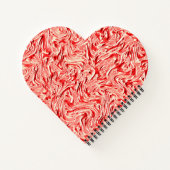 壁のテクスチャ付きのサーモントーンのように見える ノートブック (裏面)