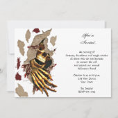 壁のハローウィンパーティを通って引き裂く骨組 招待状 (正面)