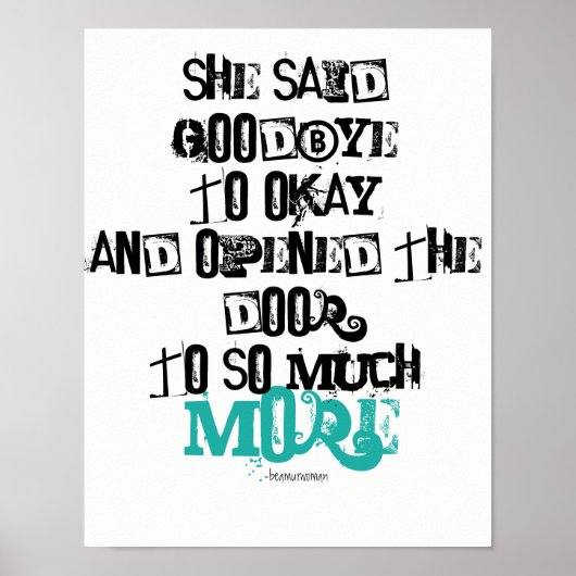 壁のポスター彼女はOkインスピレーションに別れを言った ポスター (正面)