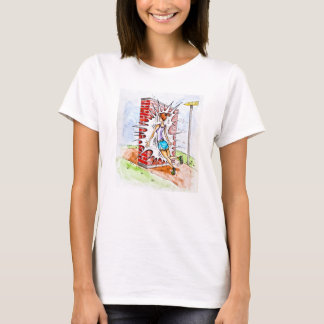壁のランニングの衝突 Tシャツ