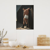 壁の上の映画の男 ポスター (キッチン)