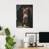 壁の上の映画の男 ポスター (ホームオフィス)