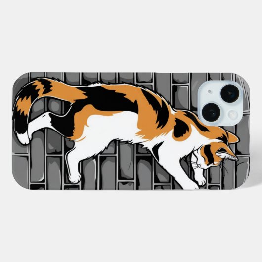 壁の上の猫 Case-Mate iPhoneケース (裏面 (横))