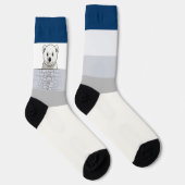 壁の上を見てクマクラシカルメディカルカラー ソックス (右)