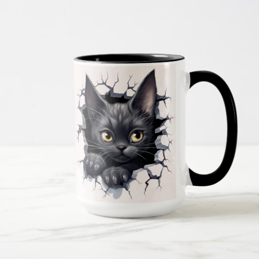 壁の中の黒猫 マグカップ (右)