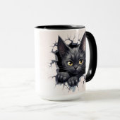 壁の中の黒猫 マグカップ (正面右)