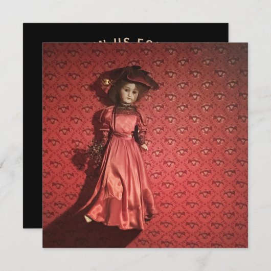 壁の人形 招待状 (正面/裏面)