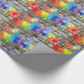 壁の包装紙の落書きの通りの芸術のペンキ ラッピングペーパー (コーナー)