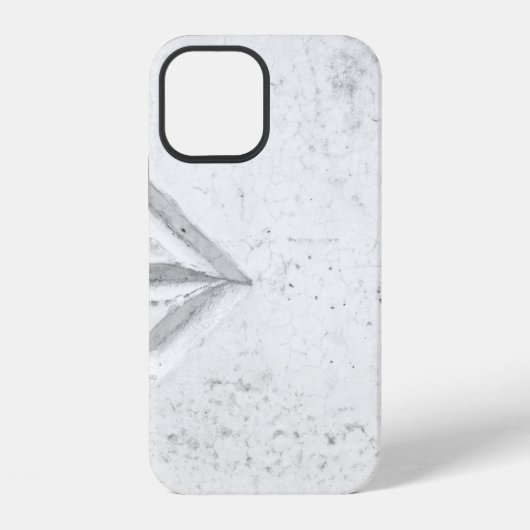 壁の右矢印のサイン iPhoneケース (裏面)