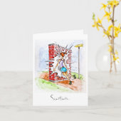 壁の壁にランニング当たる カード (黄色い花)