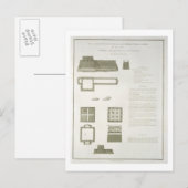 壁の平面図、断面図、素晴らし立面図 ポストカード (正面/裏面)