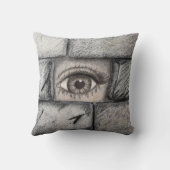 「壁の後ろから見る」 クッション (裏面)