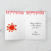 壁の後ろに閉じパーソナライズされた込められた面白いハロウィン カード (内部)