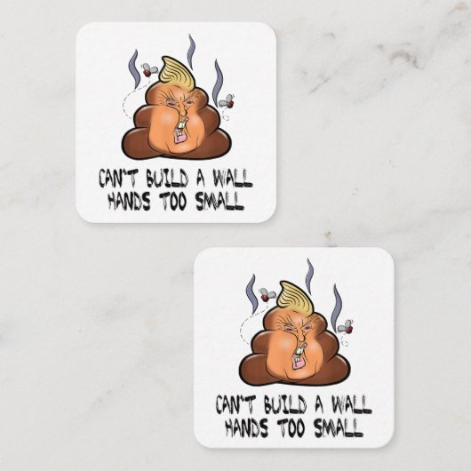 壁の手を小さすぎるアンチを構築できおもしろいない スクエア名刺 (正面/裏面)