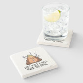 壁の手を小さすぎるアンチを構築できおもしろいない ストーンコースター (横)