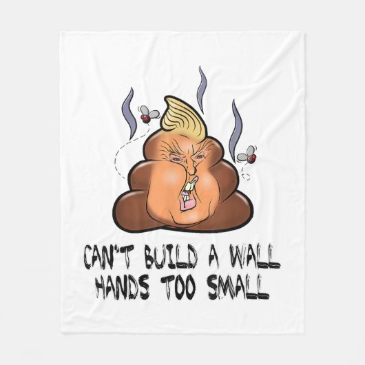 壁の手を小さすぎるアンチを構築できおもしろいない フリースブランケット (正面)
