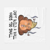 壁の手を小さすぎるアンチを構築できおもしろいない フリースブランケット (正面(横))