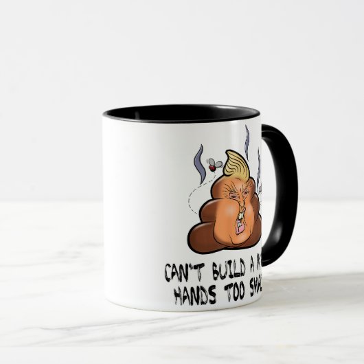 壁の手を小さすぎるアンチを構築できおもしろいない マグカップ (正面右)