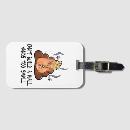 壁の手を小さすぎるアンチを構築できおもしろいない ラゲッジタグ (正面横)