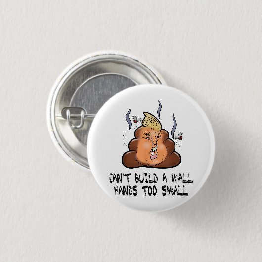 壁の手を小さすぎるアンチを構築できおもしろいない 缶バッジ (正面&裏面)