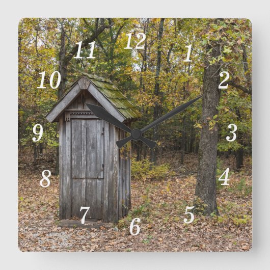 壁の時計に行かなければならない スクエア壁時計 (正面)