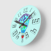 壁の時計の子供へ部屋 ラウンド壁時計 (傾斜)