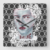 壁の時計の正方形の私は丸のようだった スクエア壁時計 (正面)