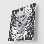 壁の時計の正方形の私は丸のようだった スクエア壁時計 (傾斜)