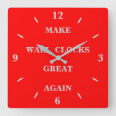 壁の時計を作り直素晴らしす スクエア壁時計 (正面)