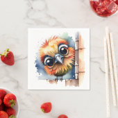 壁の水色の鳥 スタンダードカクテルナプキン (インサイチュ)