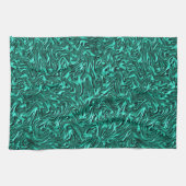 壁の玉の緑のテクスチャのように見える キッチンタオル (横)