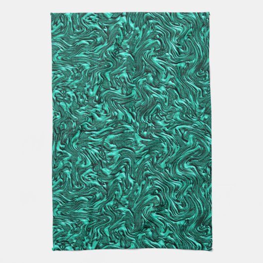 壁の玉の緑のテクスチャのように見える キッチンタオル (縦)