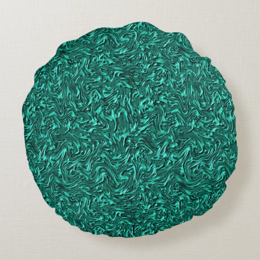 壁の玉の緑のテクスチャのように見える ラウンドクッション (裏面)