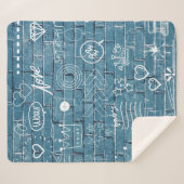 壁の美しい落書き緑の書道 シェルパブランケット (正面(横))