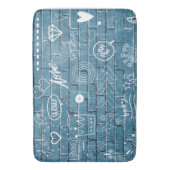 壁の美しい落書き緑の書道 バスマット (正面縦)