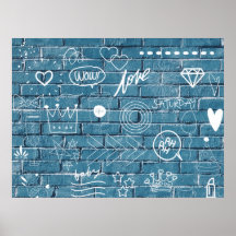 壁の美しい落書き緑の書道