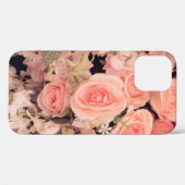 壁の花のレトロテクスチャ – ヴィンテージ効果フィルタ Case-Mate iPhoneケース (裏面 (横))