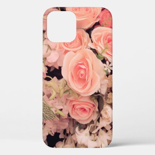 壁の花のレトロテクスチャ – ヴィンテージ効果フィルタ Case-Mate iPhoneケース (裏面)
